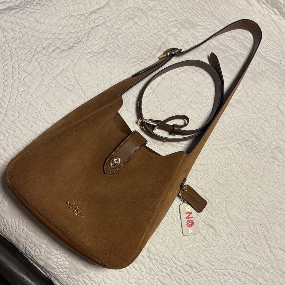 Coach Brown Suede Shoulder Bag